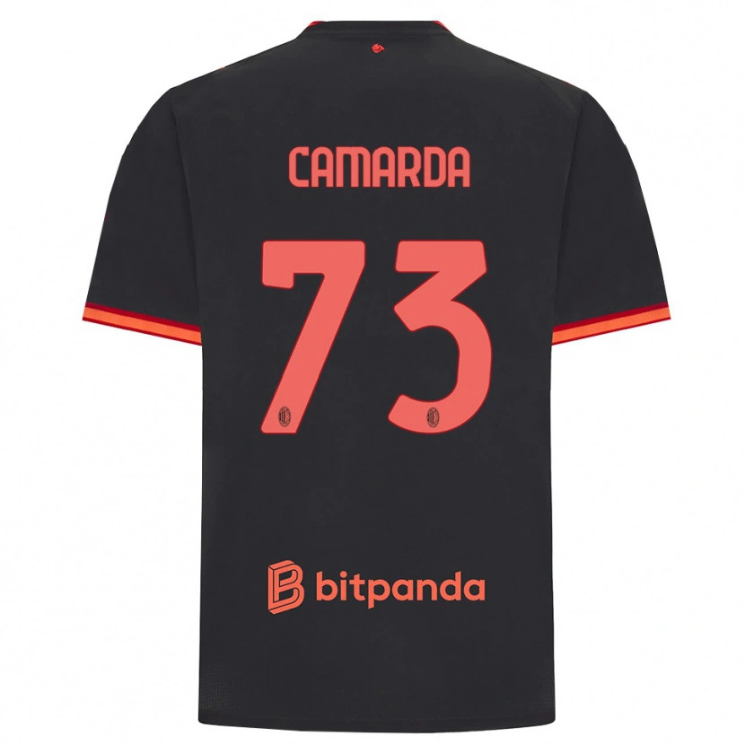 Danxen Homem Camisola Francesco Camarda #73 Preto Vermelho Terceiro 2026/27 Camisa
