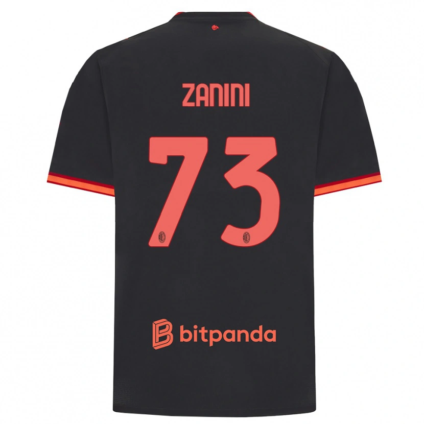 Danxen Homem Camisola Paola Zanini #73 Preto Vermelho Terceiro 2026/27 Camisa