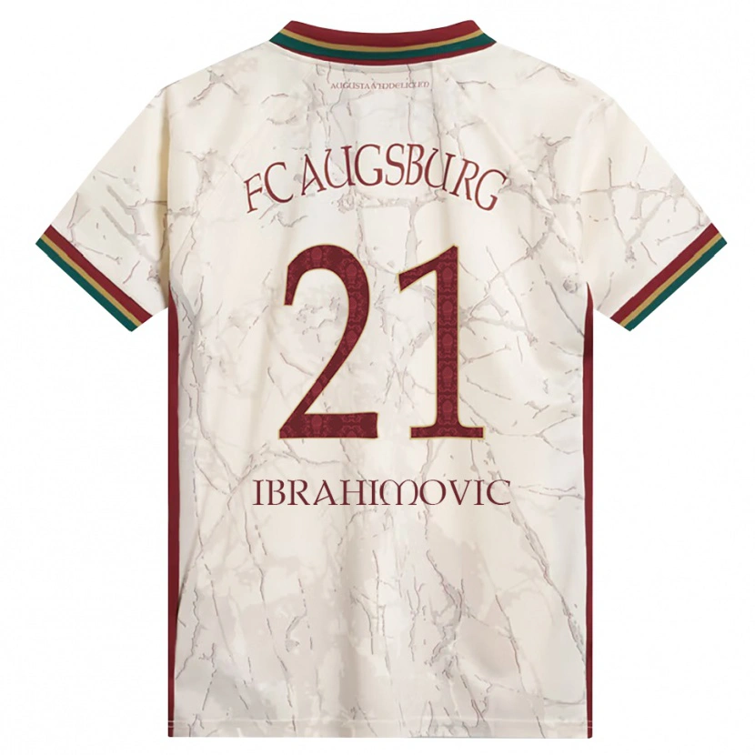 Danxen Homem Camisola Arijon Ibrahimovic #21 Verde Arroz Branco Bordô Principal 2026/27 Camisa
