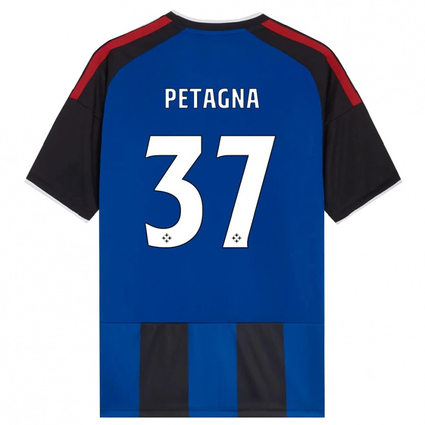 Danxen Homem Camisola Andrea Petagna #37 Azul Preto Branco Vermelho Principal 2026/27 Camisa
