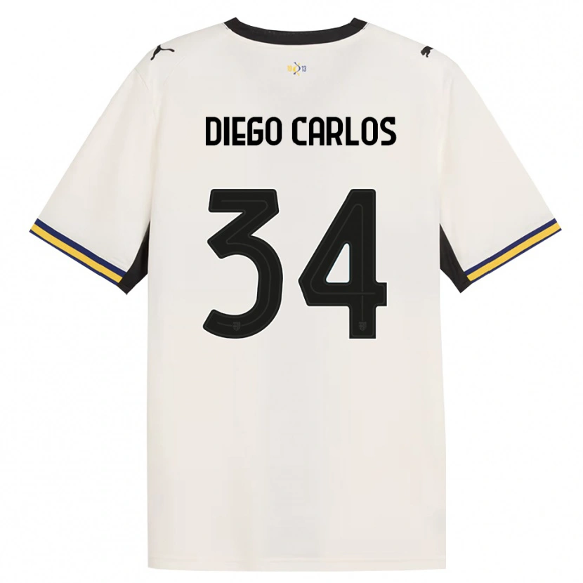 Danxen Homem Camisola Diego Carlos #34 Off-White Preto Amarelo Principal 2026/27 Camisa