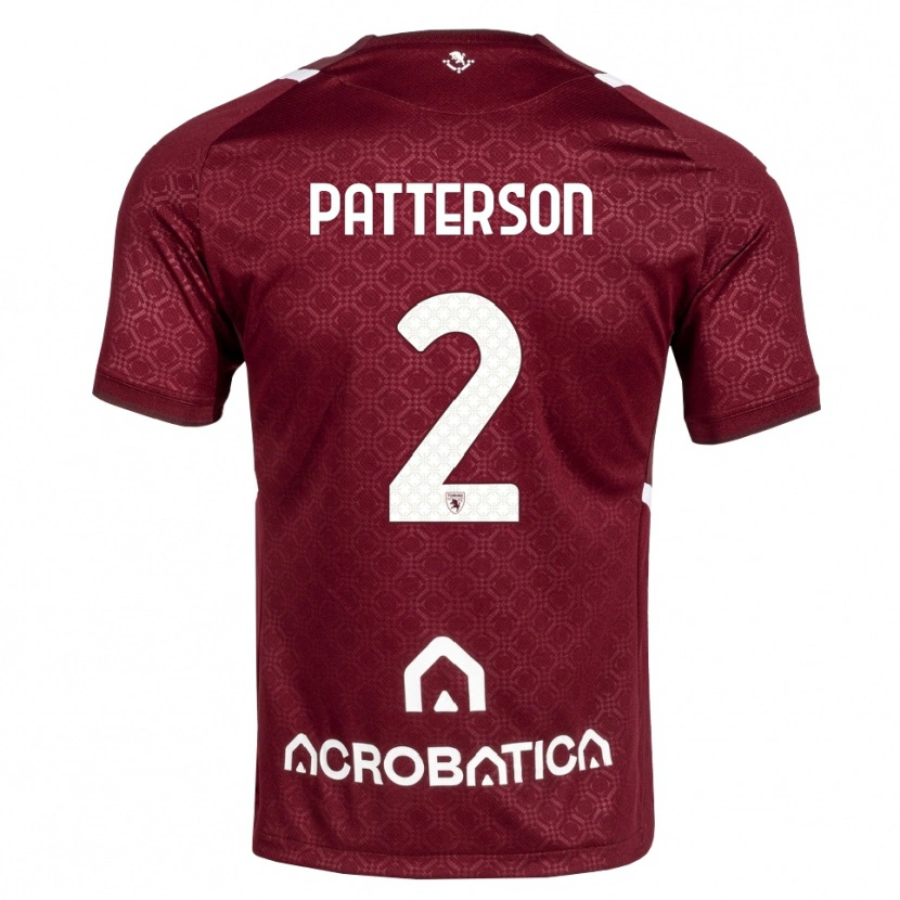 Danxen Mulher Camisola Nathan Patterson #2 Bordô Branco Principal 2026/27 Camisa