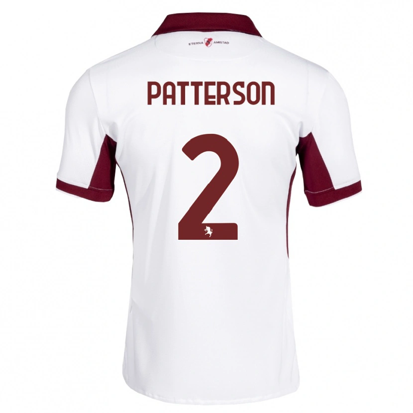Danxen Mulher Camisola Nathan Patterson #2 Bordô Branco Vermelho Alternativa 2026/27 Camisa