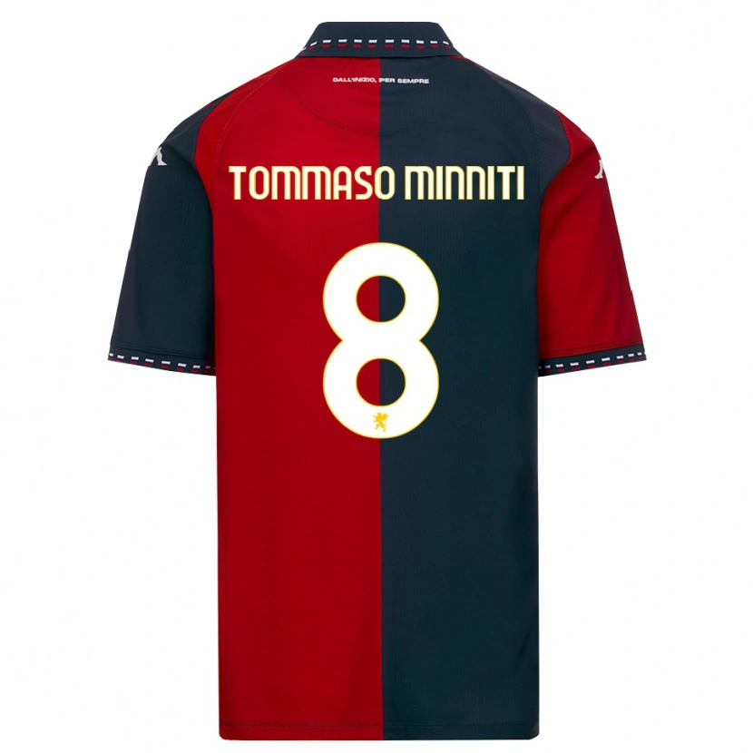 Danxen Mulher Camisola Giovanni Tommaso Minniti #8 Vermelho Preto Branco Principal 2026/27 Camisa