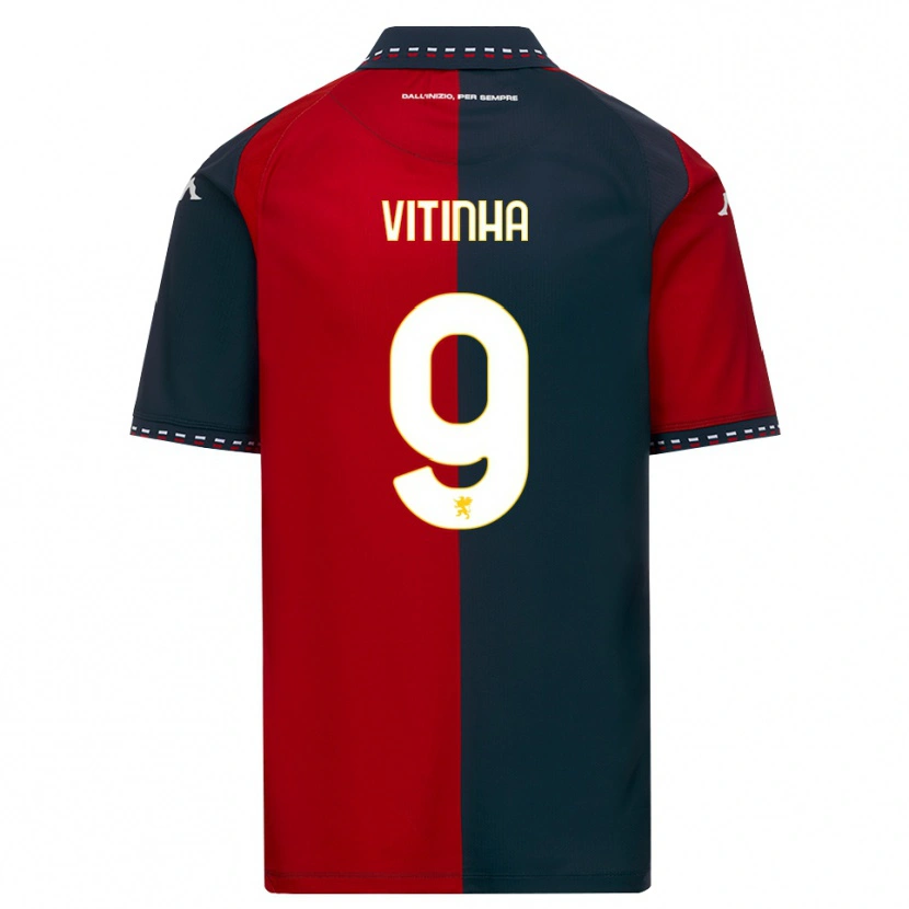 Danxen Mulher Camisola Vítor Manuel Carvalho Oliveira #9 Vermelho Preto Branco Principal 2026/27 Camisa