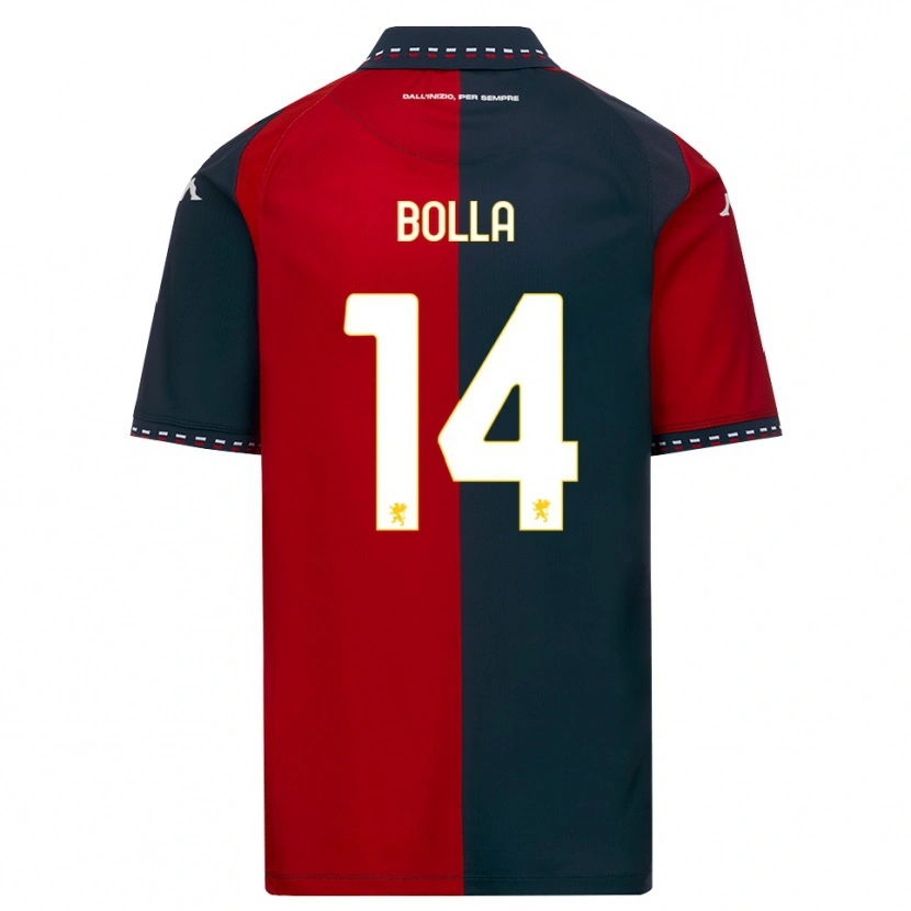 Danxen Mulher Camisola Nicolò Bolla #14 Vermelho Preto Branco Principal 2026/27 Camisa