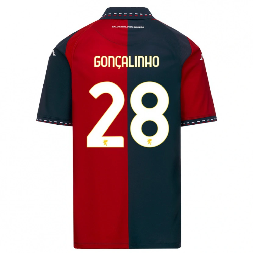 Danxen Mulher Camisola João Gonçalinho #28 Vermelho Preto Branco Principal 2026/27 Camisa