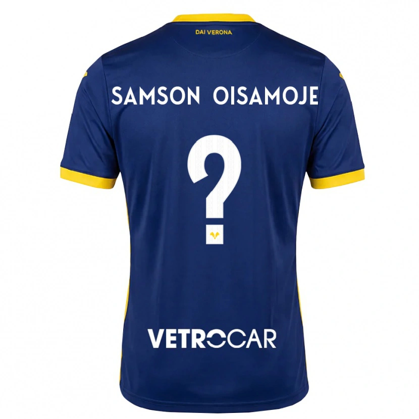 Danxen Mulher Camisola Junior Samson Oisamoje #0 Azul Real Amarelo Branco Principal 2026/27 Camisa