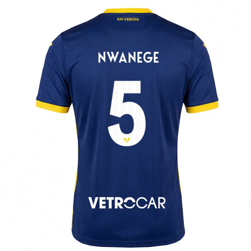 Danxen Mulher Camisola Karlson Nwanege #5 Azul Real Amarelo Branco Principal 2026/27 Camisa