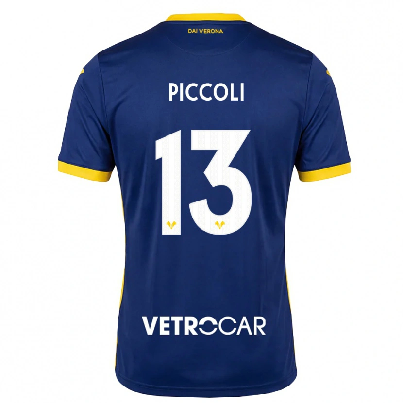 Danxen Mulher Camisola Thomas Piccoli #13 Azul Real Amarelo Branco Principal 2026/27 Camisa