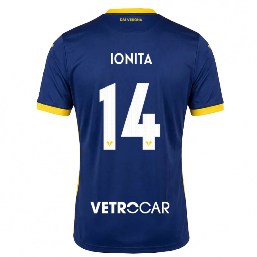Danxen Mulher Camisola Alexandru Ioniță #14 Azul Real Amarelo Branco Principal 2026/27 Camisa