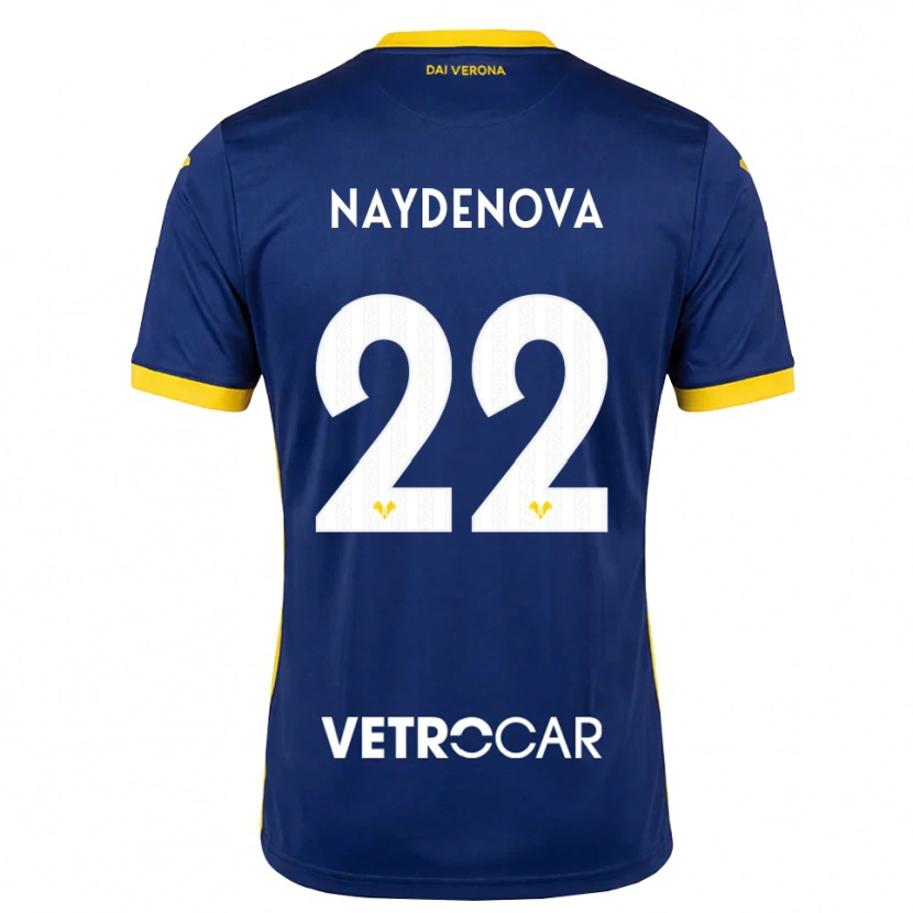 Danxen Mulher Camisola Ivana Naydenova #22 Azul Real Amarelo Branco Principal 2026/27 Camisa