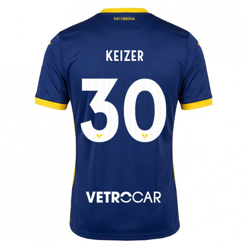 Danxen Mulher Camisola Fanny Keizer #30 Azul Real Amarelo Branco Principal 2026/27 Camisa