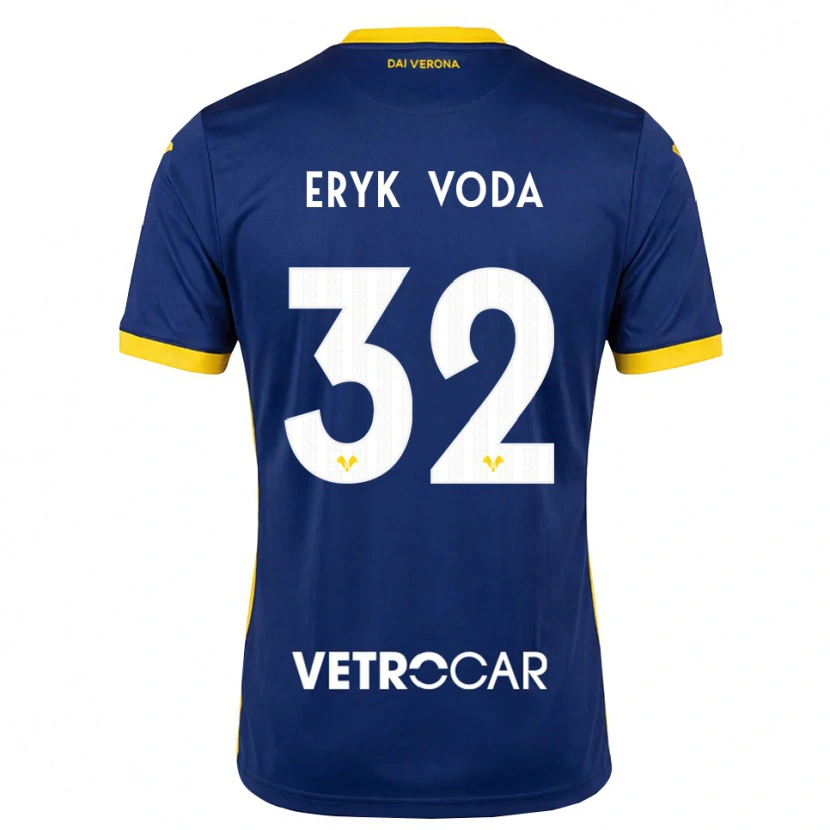 Danxen Mulher Camisola Andrei Eryk Voda #32 Azul Real Amarelo Branco Principal 2026/27 Camisa