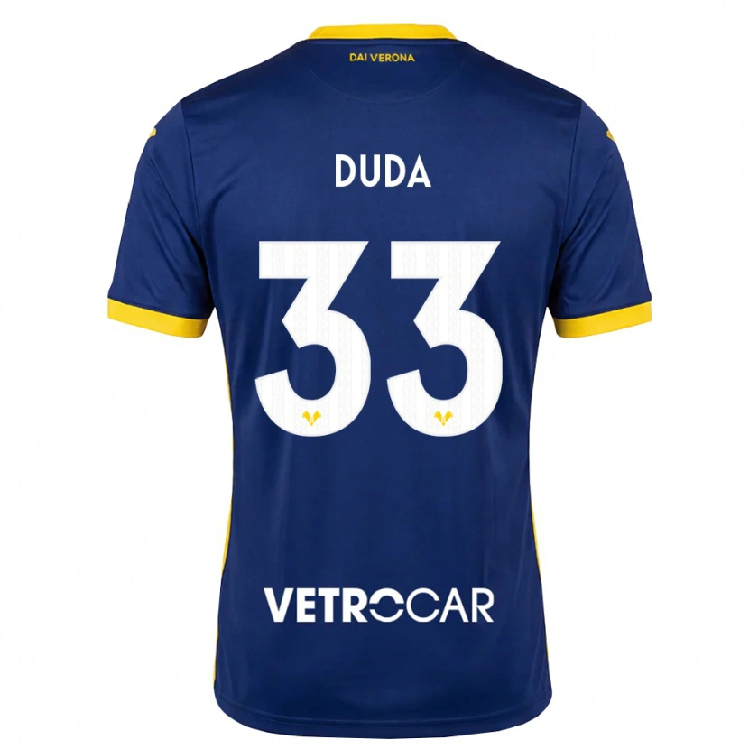 Danxen Mulher Camisola Ondrej Duda #33 Azul Real Amarelo Branco Principal 2026/27 Camisa