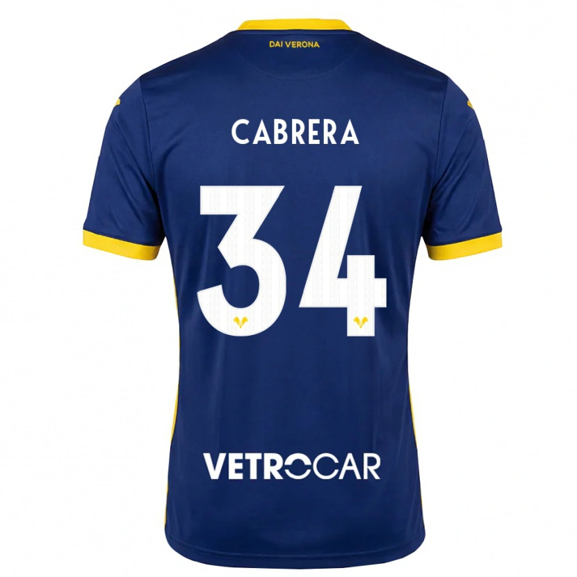 Danxen Mulher Camisola Ilena Cabrera #34 Azul Real Amarelo Branco Principal 2026/27 Camisa