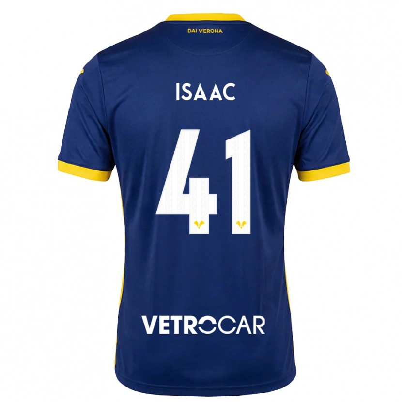 Danxen Mulher Camisola Isaac Aguiar Tomich #41 Azul Real Amarelo Branco Principal 2026/27 Camisa