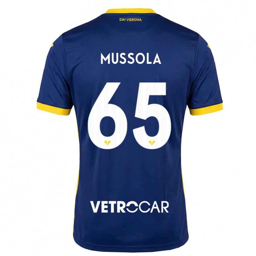 Danxen Mulher Camisola Matteo Mussola #65 Azul Real Amarelo Branco Principal 2026/27 Camisa
