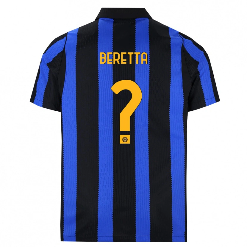 Danxen Mulher Camisola Emanuele Beretta #0 Preto Azul Amarelo Principal 2026/27 Camisa