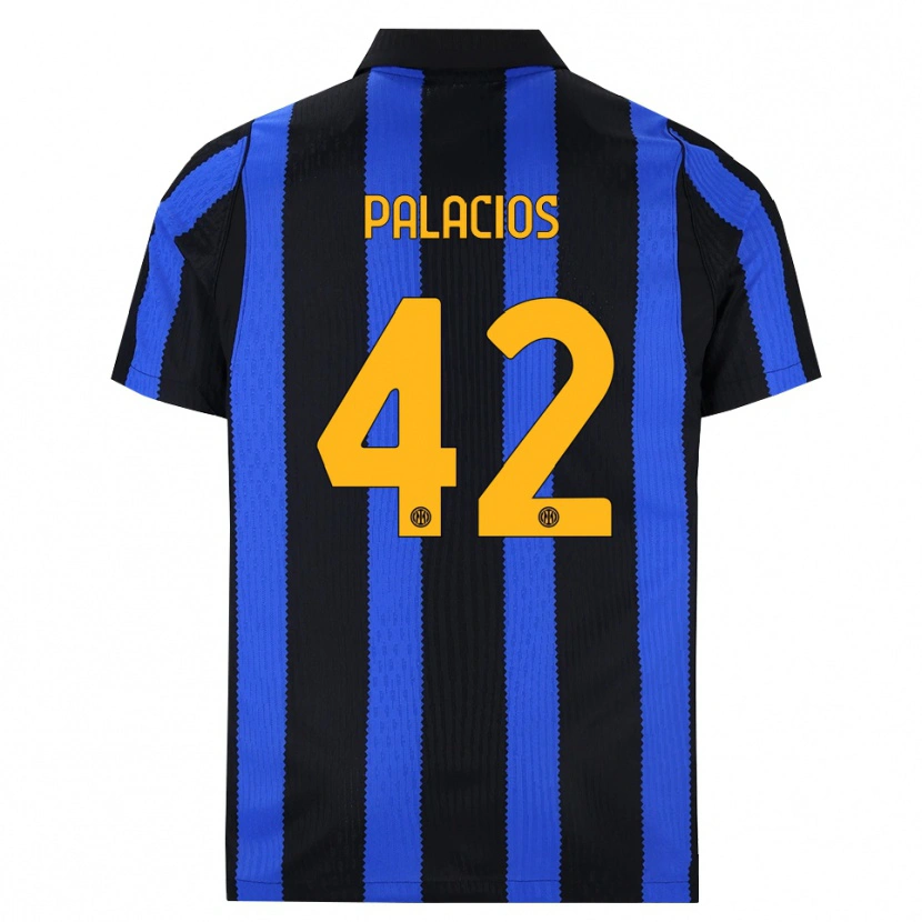 Danxen Mulher Camisola Tomás Palacios #42 Preto Azul Amarelo Principal 2026/27 Camisa