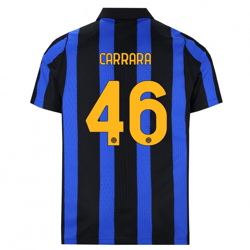 Danxen Mulher Camisola Cristian Carrara #46 Preto Azul Amarelo Principal 2026/27 Camisa