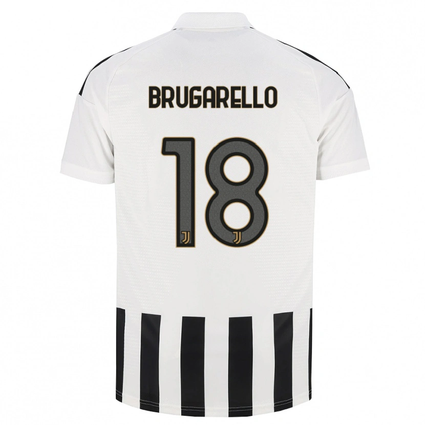 Danxen Mulher Camisola Mattia Brugarello #18 Preto Branco Marrom Principal 2026/27 Camisa