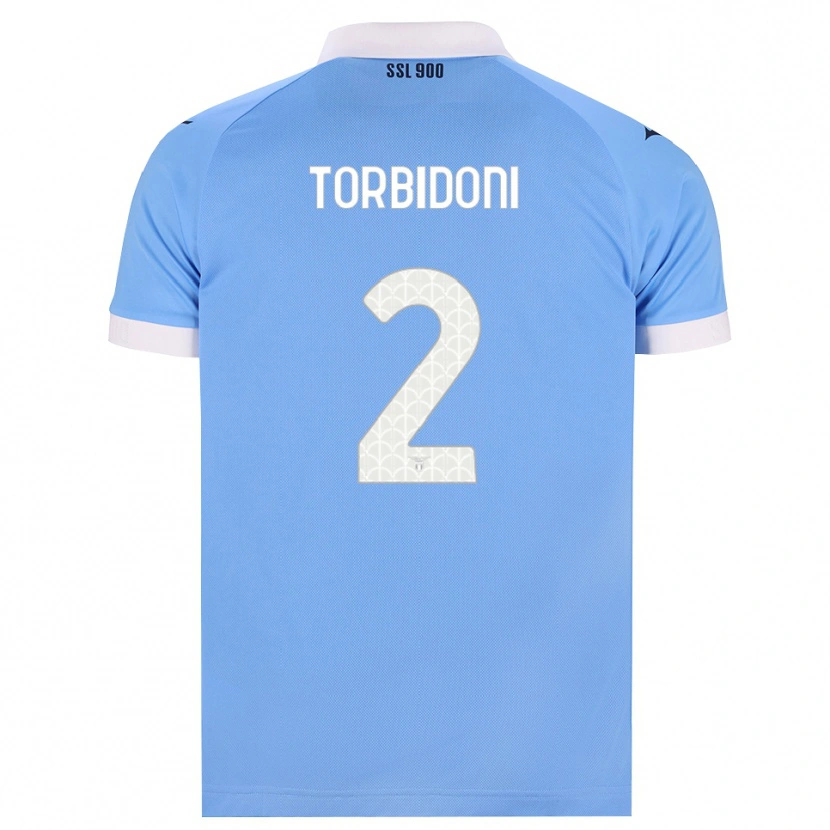 Danxen Mulher Camisola Marco Torbidoni #2 Azul Celeste Preto Branco Principal 2026/27 Camisa