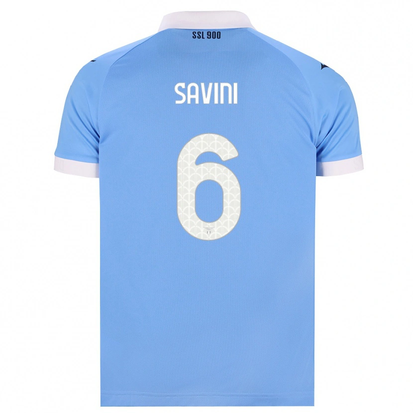 Danxen Mulher Camisola Federica Savini #6 Azul Celeste Preto Branco Principal 2026/27 Camisa