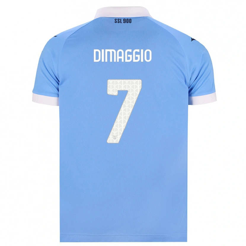 Danxen Mulher Camisola Cosimo Dimaggio #7 Azul Celeste Preto Branco Principal 2026/27 Camisa