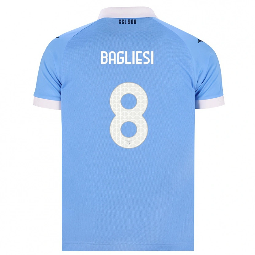 Danxen Mulher Camisola Thomas Bagliesi #8 Azul Celeste Preto Branco Principal 2026/27 Camisa