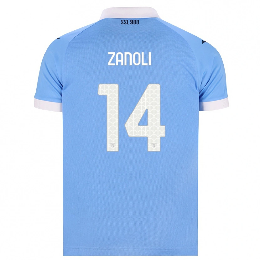 Danxen Mulher Camisola Martina Zanoli #14 Azul Celeste Preto Branco Principal 2026/27 Camisa