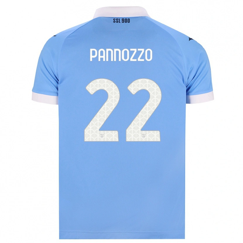 Danxen Mulher Camisola Nicolò Pannozzo #22 Azul Celeste Preto Branco Principal 2026/27 Camisa