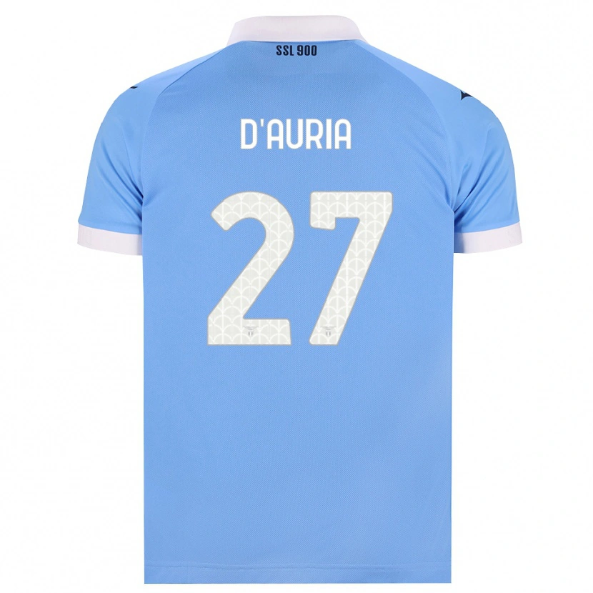 Danxen Mulher Camisola Federica D'auria #27 Azul Celeste Preto Branco Principal 2026/27 Camisa