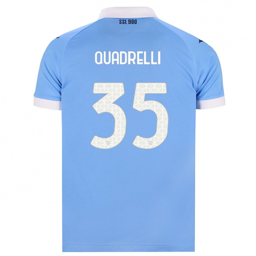 Danxen Mulher Camisola Leonardo Quadrelli #35 Azul Celeste Preto Branco Principal 2026/27 Camisa