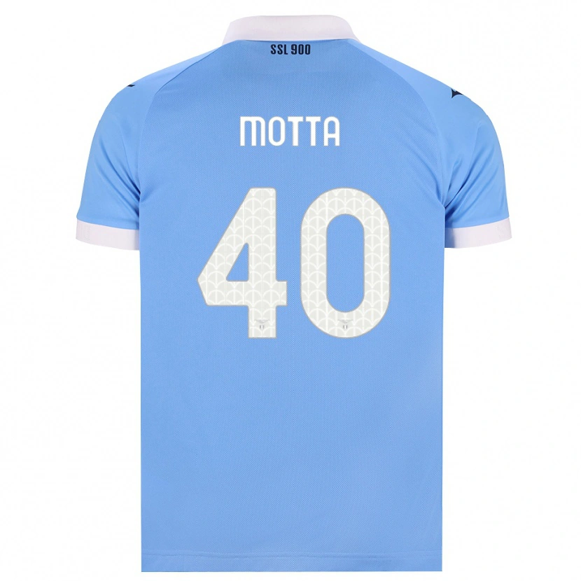 Danxen Mulher Camisola Edoardo Motta #40 Azul Celeste Preto Branco Principal 2026/27 Camisa