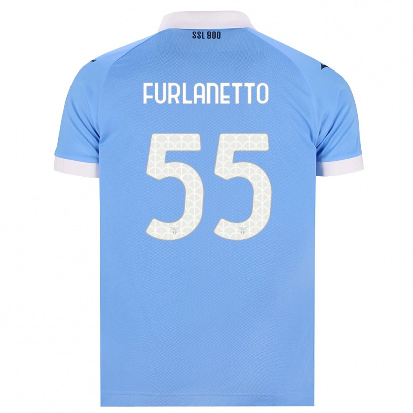 Danxen Mulher Camisola Alessio Furlanetto #55 Azul Celeste Preto Branco Principal 2026/27 Camisa