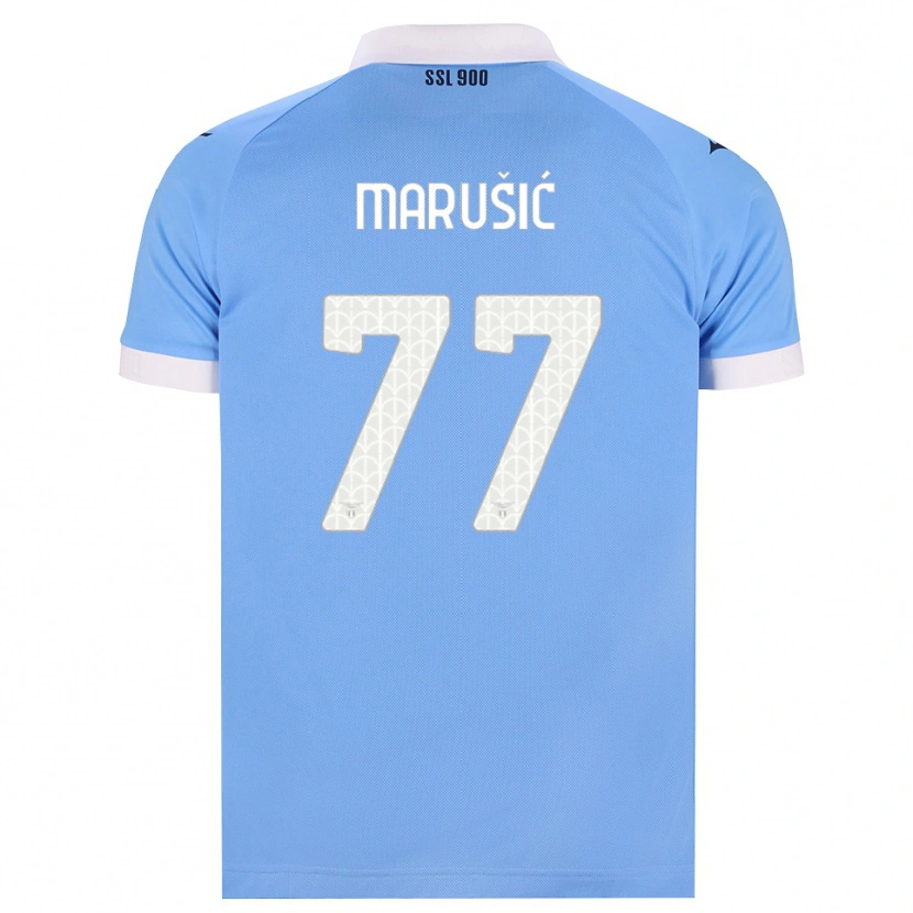 Danxen Mulher Camisola Adam Marusic #77 Azul Celeste Preto Branco Principal 2026/27 Camisa