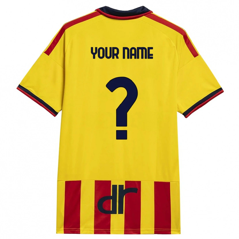 Danxen Mulher Camisola Seu Nome #0 Amarelo Vermelho Principal 2026/27 Camisa