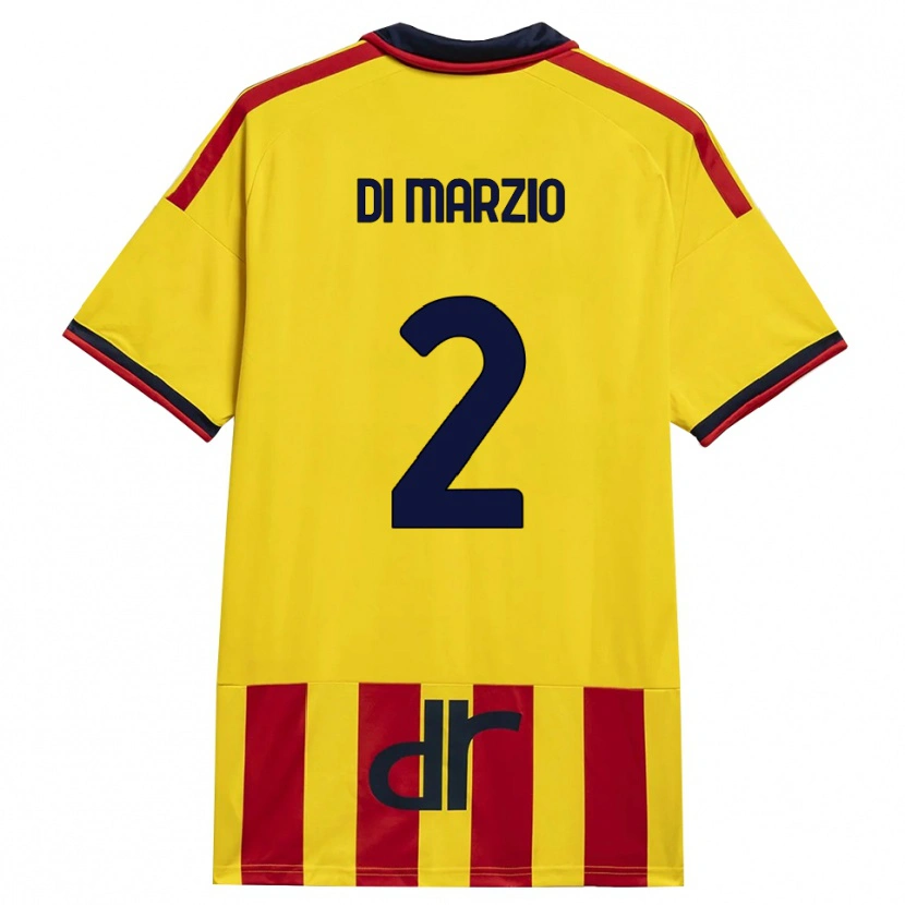 Danxen Mulher Camisola Flavio Di Marzio #2 Amarelo Vermelho Principal 2026/27 Camisa
