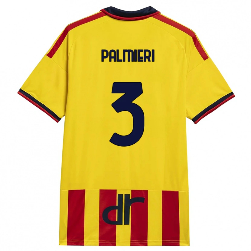 Danxen Mulher Camisola Andrea Palmieri #3 Amarelo Vermelho Principal 2026/27 Camisa