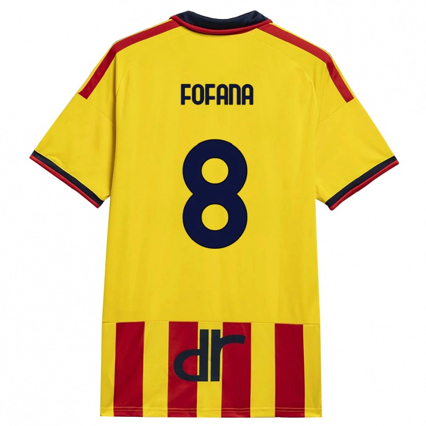Danxen Mulher Camisola Sadik Fofana #8 Amarelo Vermelho Principal 2026/27 Camisa