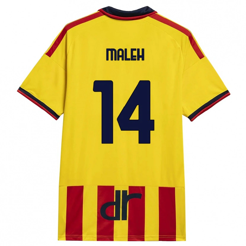 Danxen Mulher Camisola Youssef Maleh #14 Amarelo Vermelho Principal 2026/27 Camisa