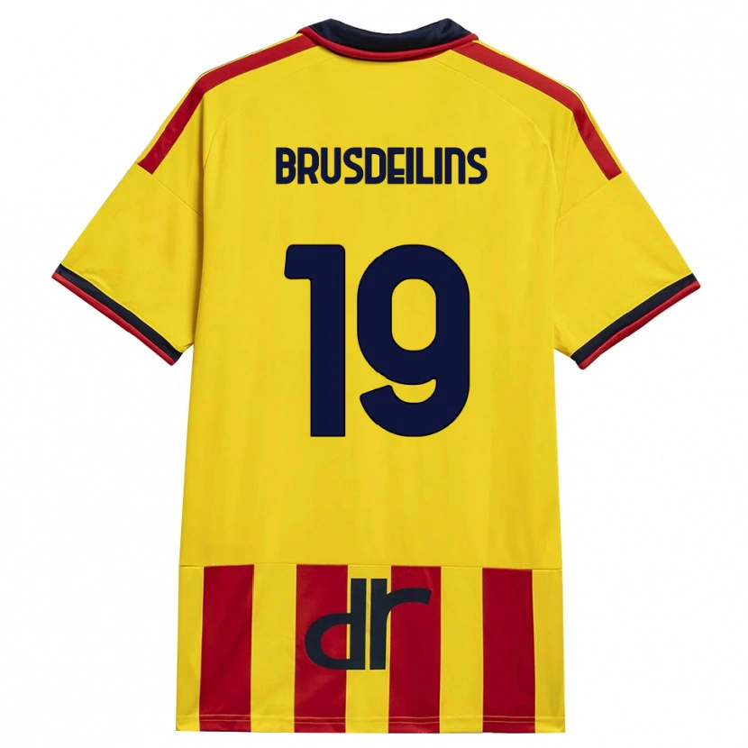 Danxen Mulher Camisola Bilal Brusdeilins #19 Amarelo Vermelho Principal 2026/27 Camisa