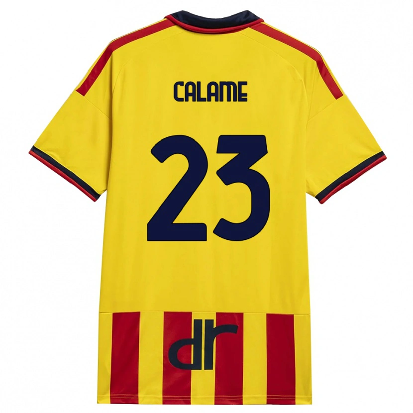 Danxen Mulher Camisola Marouane Calame #23 Amarelo Vermelho Principal 2026/27 Camisa