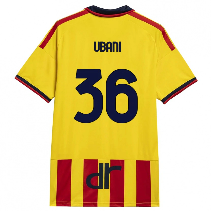 Danxen Mulher Camisola Marlon Ubani #36 Amarelo Vermelho Principal 2026/27 Camisa