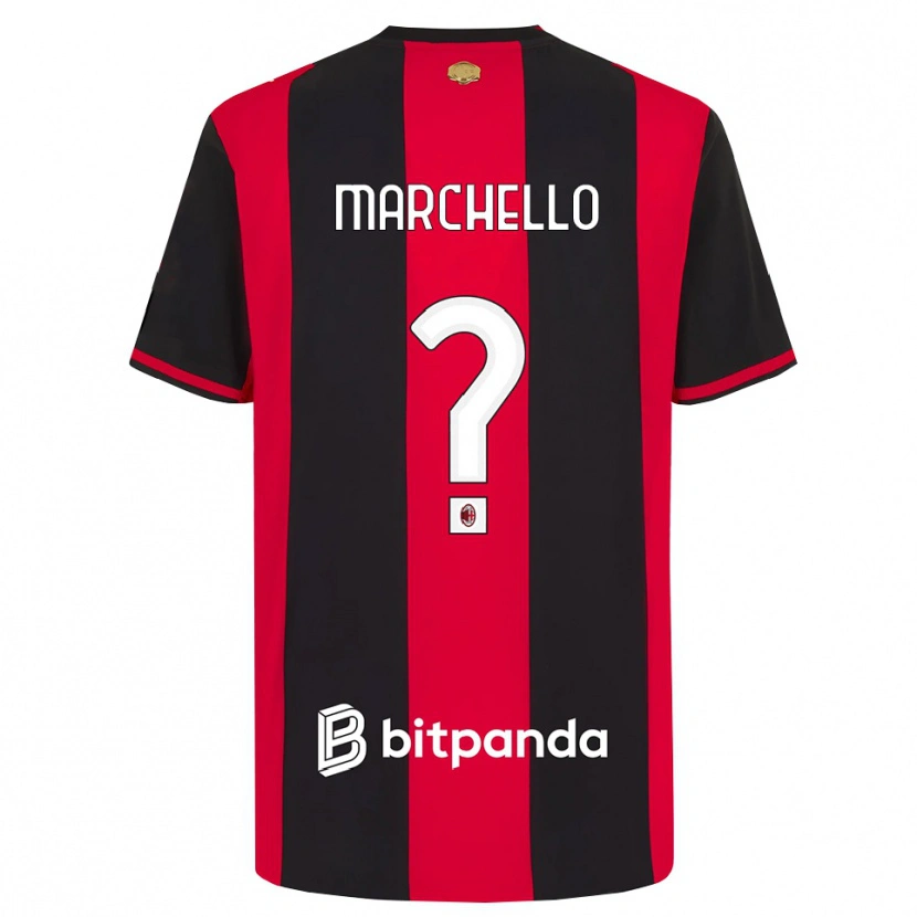 Danxen Mulher Camisola Federico Marchello #0 Vermelho Preto Branco Principal 2026/27 Camisa