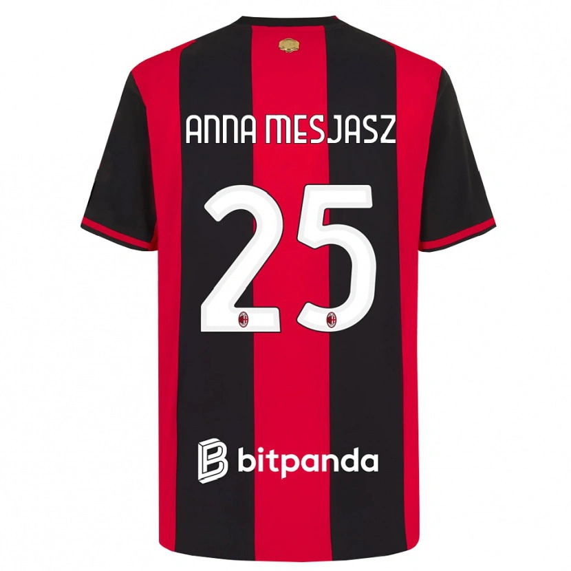 Danxen Mulher Camisola Małgorzata Anna Mesjasz #25 Vermelho Preto Branco Principal 2026/27 Camisa