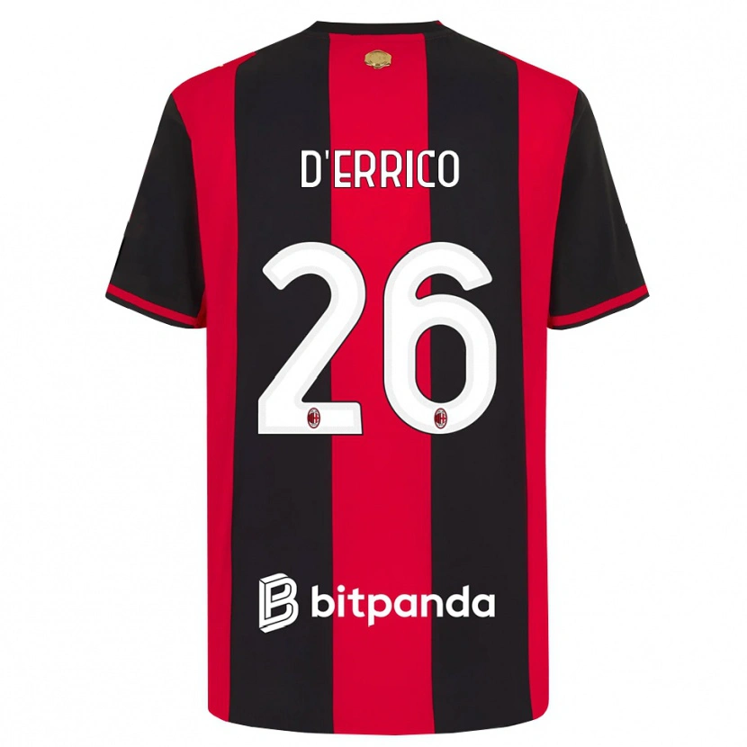Danxen Mulher Camisola Leonardo D'errico #26 Vermelho Preto Branco Principal 2026/27 Camisa
