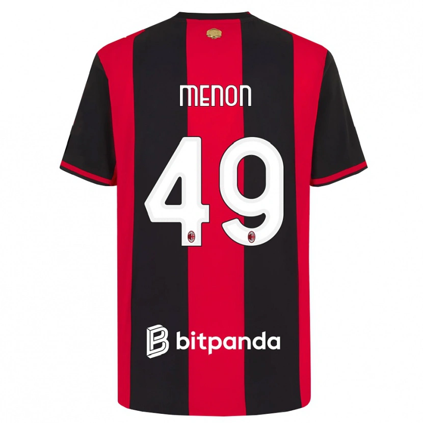 Danxen Mulher Camisola Luca Menon #49 Vermelho Preto Branco Principal 2026/27 Camisa