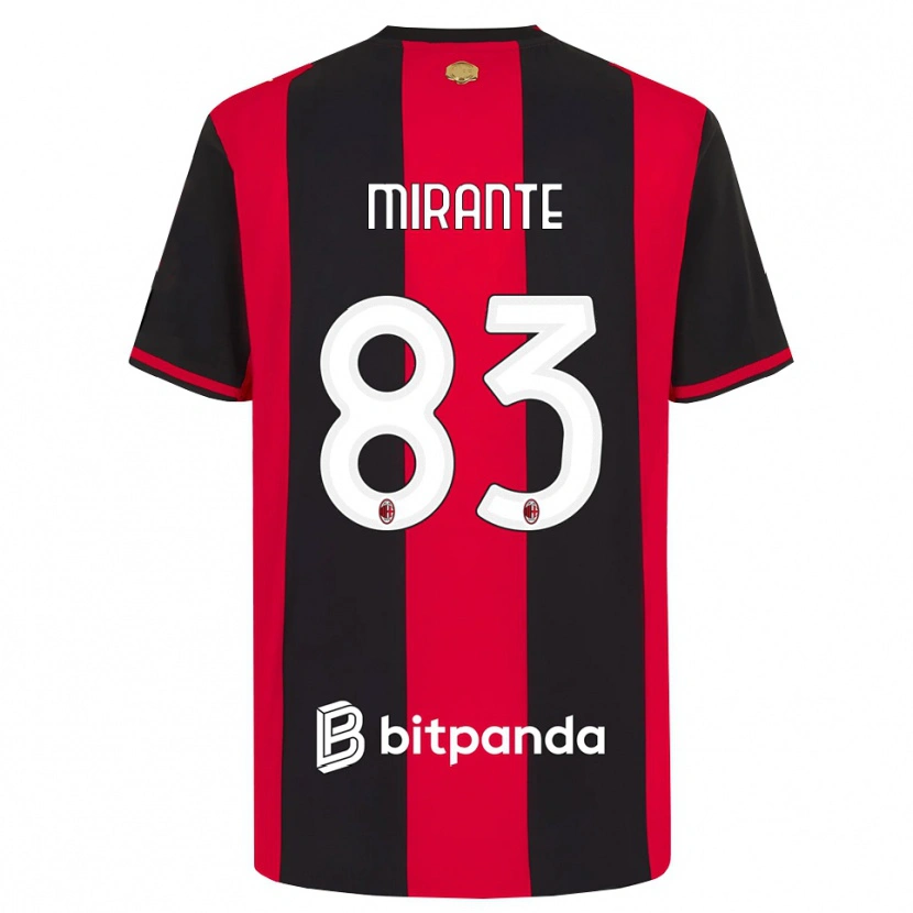 Danxen Mulher Camisola Antonio Mirante #83 Vermelho Preto Branco Principal 2026/27 Camisa